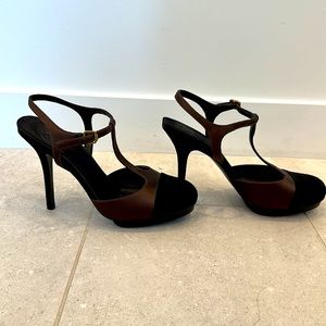 EUC Tory Burch Mandy t-strap satin pumps